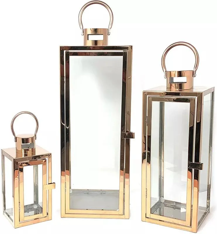 Stainless Steel Candle Holder Lantern for Home Decor