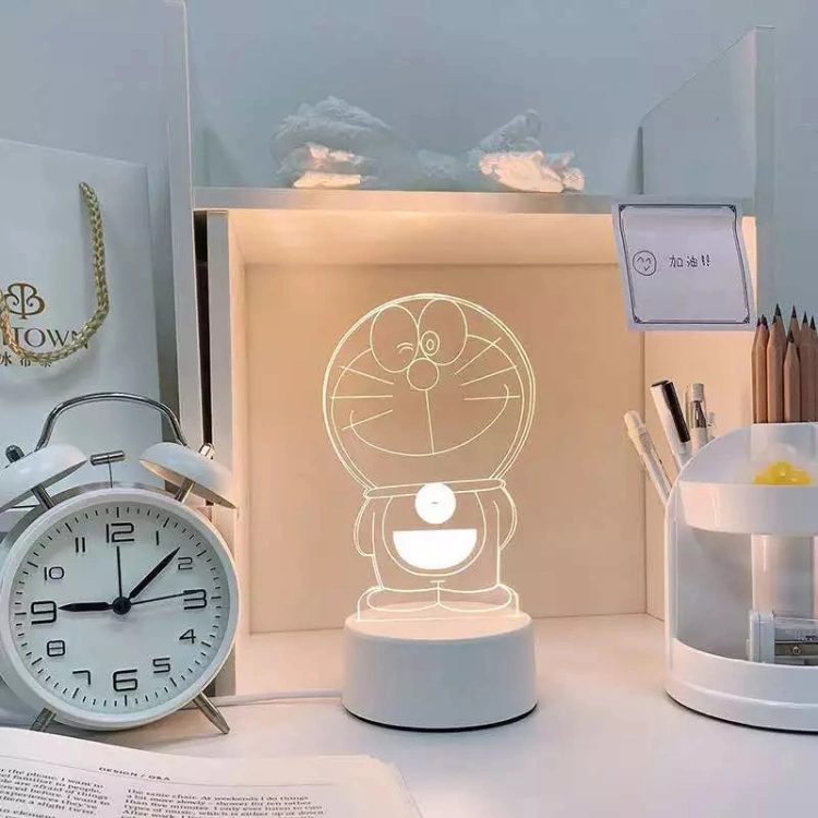 Creative Bedroom Cartoon Kids USB Bedside Lamp Table Lamp Holiday Gift Small LED 3D Night Lighting