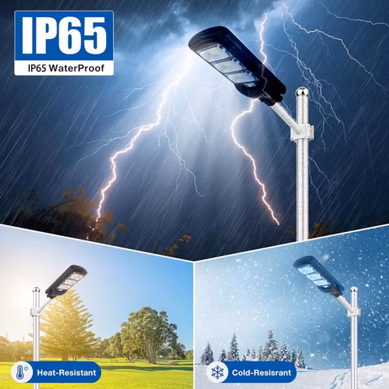 屋外防水 LED オールインワン統合ソーラー街路灯 ABS プラスチック IP65 50W 100W 150W 200W 250W 300W