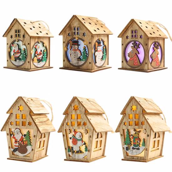 Jorlo クリスマスランタン クリスマスアクセサリー クリスマスキャンドルホルダー LED ランプライトハンギングランタン クラフトデスク クリスマス装飾